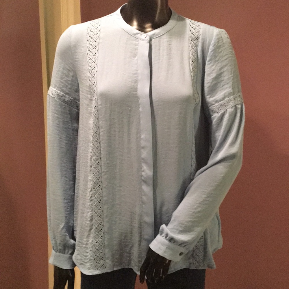 Gap Light Blue Button Down Blouse - image 1